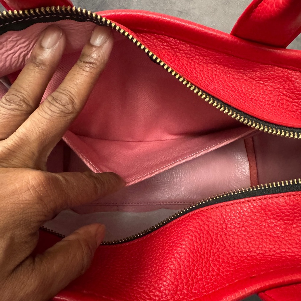 Marc Jacobs Red 'The Tote Bag' Leather Mini Tote - Picture 8 of 9